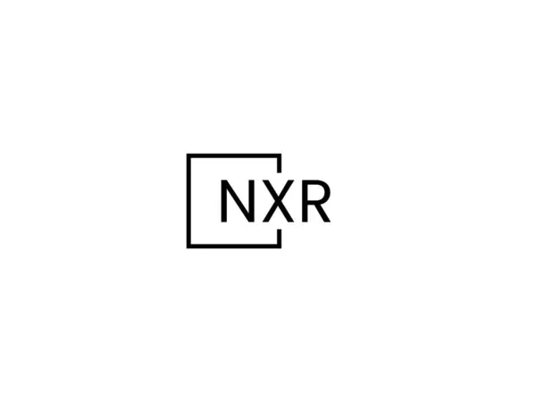 Nxr Buchstaben Isoliert Auf Weißem Hintergrund Vektor Logo — Stockvektor