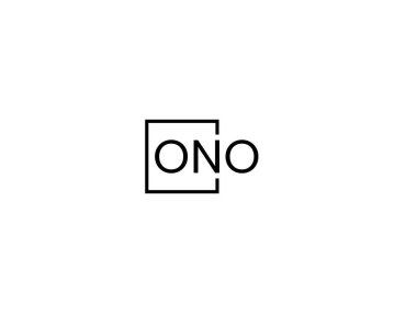 Beyaz arkaplan, vektör logosu üzerinde ONO harfleri izole