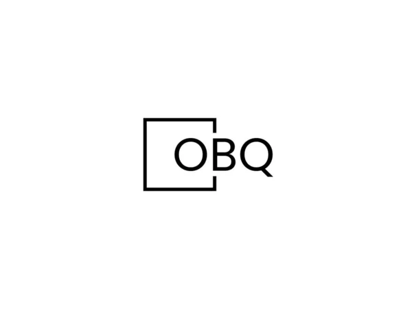 Lettres Obq Isolées Sur Fond Blanc Logo Vecteur — Image vectorielle