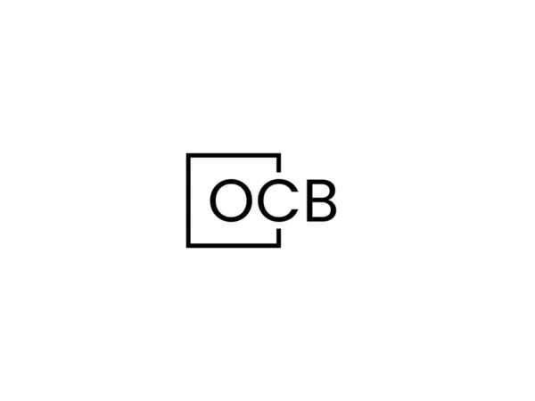 Ocb Літери Ізольовані Білому Тлі Векторний Логотип — стоковий вектор