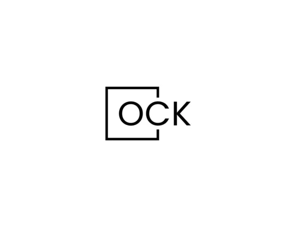 Ock Літери Ізольовані Білому Тлі Векторний Логотип — стоковий вектор