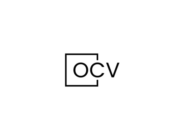 Lettere Ocv Isolate Sfondo Bianco Logo Vettoriale — Vettoriale Stock