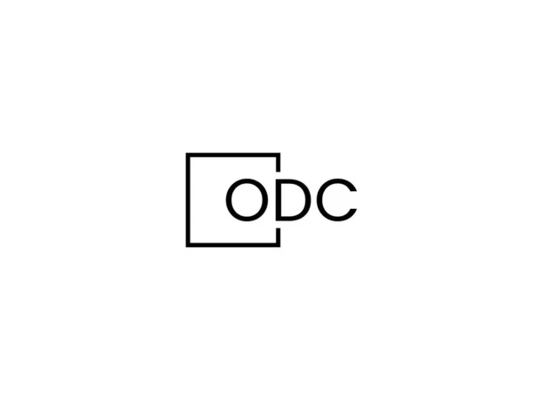 Odc Letters Isolated White Background Vector Logo — Stock Vector