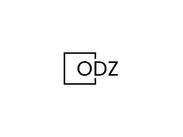 白い背景に隔離されたOdz文字 ベクトルロゴ — ストックベクタ