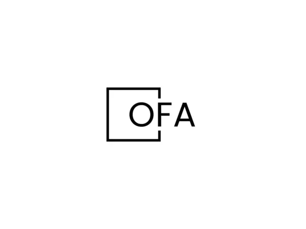 Ofa Letters Isolated White Background Vector Logo — Stock Vector