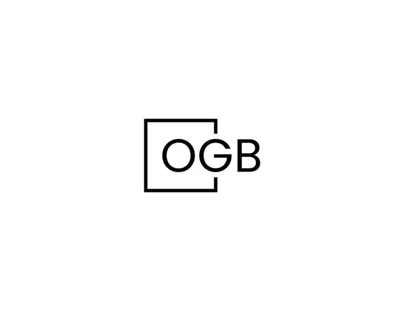 Ogb Letters Isolated White Background Vector Logo — Stock Vector