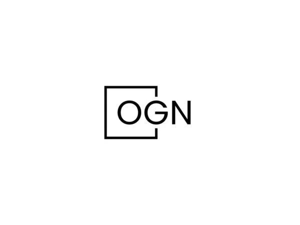 白い背景に隔離されたOgn文字 ベクトルロゴ — ストックベクタ
