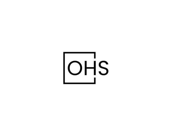 Ohs Letters Geïsoleerd Witte Achtergrond Vector Logo — Stockvector