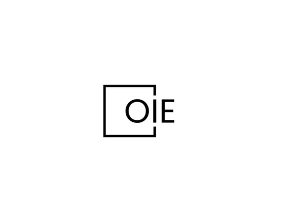 Γράμματα Oie Απομονωμένα Λευκό Φόντο Λογότυπο Φορέα — Διανυσματικό Αρχείο