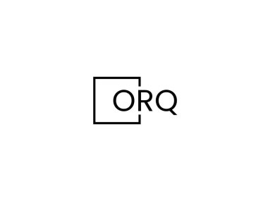 Beyaz arkaplan, vektör logosu üzerinde ORQ harfleri izole