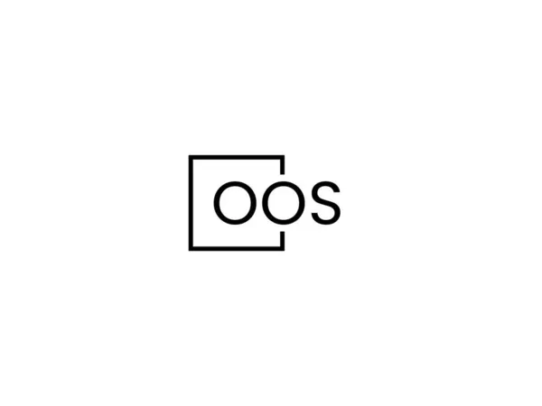 Oos Letras Isoladas Fundo Branco Logotipo Vetor — Vetor de Stock