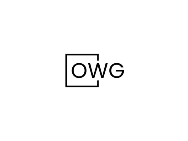 Lettres Owg Isolées Sur Fond Blanc Logo Vectoriel — Image vectorielle