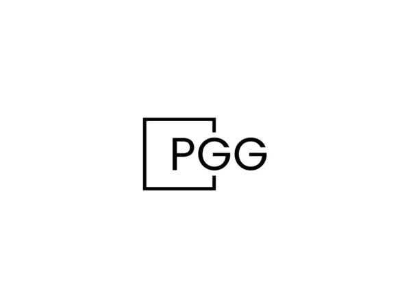 白い背景に隔離されたPgg文字 ベクトルロゴ — ストックベクタ