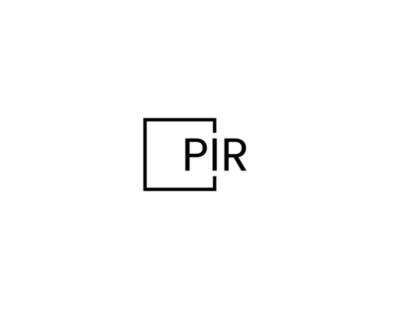 Lettres Pir Isolées Sur Fond Blanc Logo Vectoriel — Image vectorielle