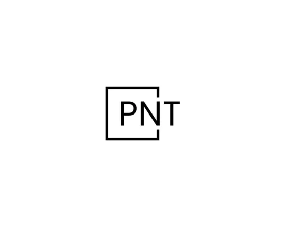 白い背景に隔離されたPnt文字 ベクトルロゴ — ストックベクタ