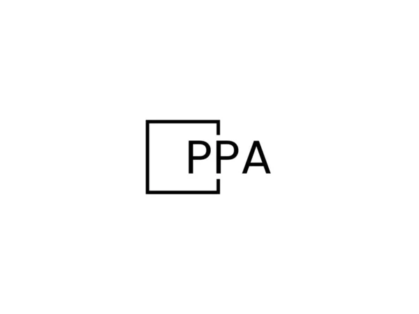 Ppa Γράμματα Που Απομονώνονται Λευκό Φόντο Vector Logo — Διανυσματικό Αρχείο