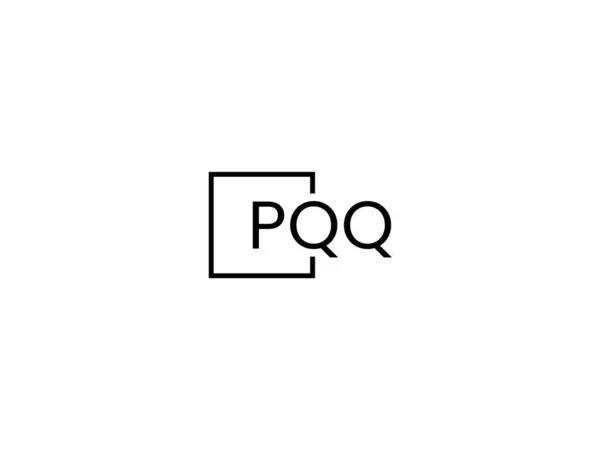 白の背景に隔離されたPqqの文字 ベクトルロゴ — ストックベクタ