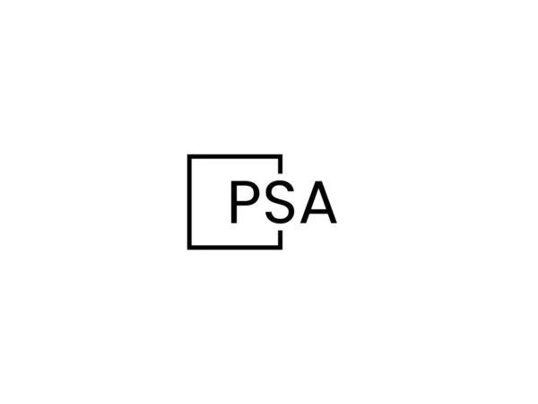 Lettres Psa Isolées Sur Fond Blanc Logo Vectoriel — Image vectorielle