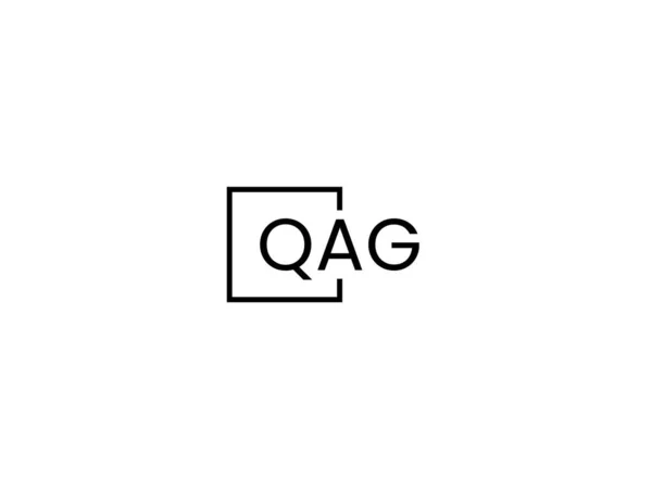 Qag Буквы Изолированы Белом Фоне Векторный Логотип — стоковый вектор