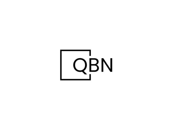 在白色背景 矢量标识上分离的Qbn字母 — 图库矢量图片