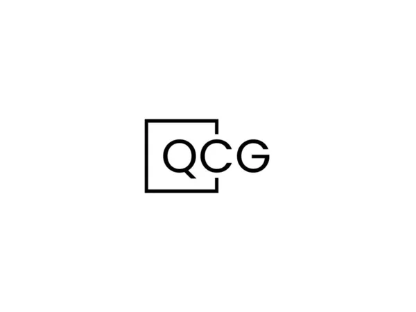 白い背景に隔離されたQcg文字 ベクトルロゴ — ストックベクタ