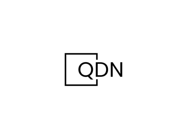 Qdn Písmena Izolovaná Bílém Pozadí Vektorové Logo — Stockový vektor