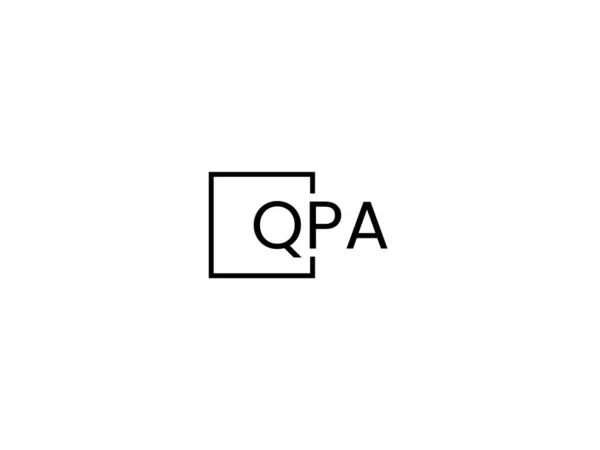Qpa Kirjaimet Eristetty Valkoisella Taustalla Vektori Logo — vektorikuva