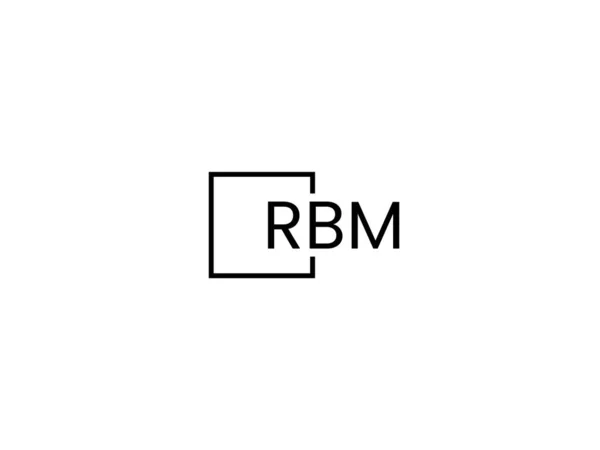 Rbm Letters Isolated White Background Vector Logo — Stock Vector