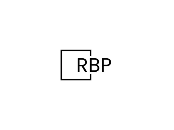 Letras Rbp Aisladas Sobre Fondo Blanco Logotipo Vectorial — Vector de stock