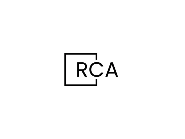 Rca Letters Isolated White Background Vector Logo — Stock Vector