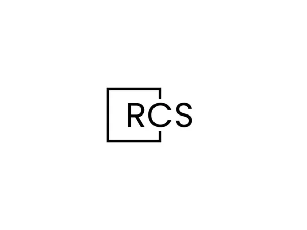 在白色背景 矢量标识上分离的Rcs字母 — 图库矢量图片