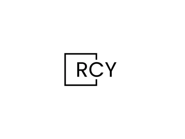 在白色背景 矢量标识上孤立的Rcy字母 — 图库矢量图片