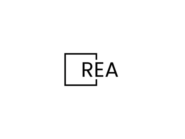 Lettres Rea Isolées Sur Fond Blanc Logo Vectoriel — Image vectorielle
