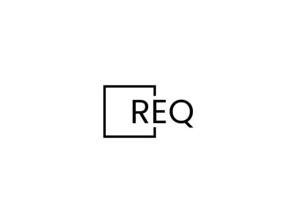 在白色背景 矢量标识上分离的Req字母 — 图库矢量图片