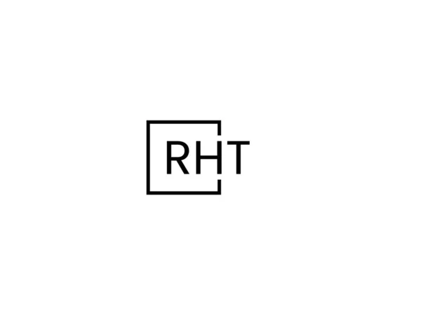 在白色背景 矢量标识上分离的Rht字母 — 图库矢量图片