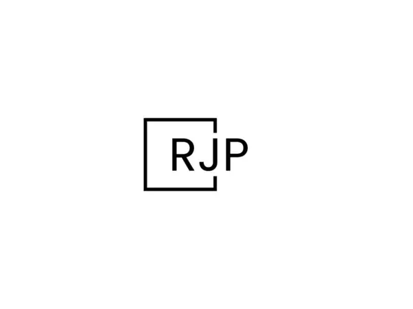 Rjp Letras Isoladas Fundo Branco Logotipo Vetor —  Vetores de Stock