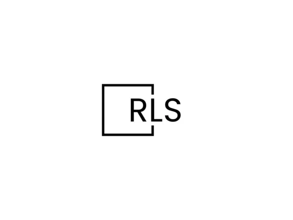 Rls Letras Isoladas Fundo Branco Logotipo Vetor —  Vetores de Stock