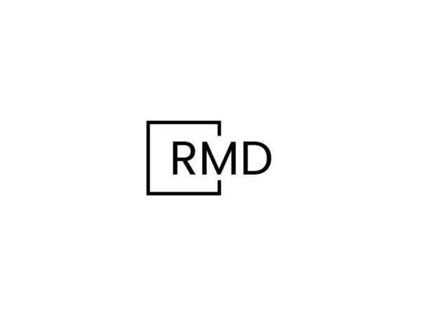 Rmd Буквы Изолированы Белом Фоне Векторный Логотип — стоковый вектор