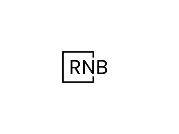 Lettere Rnb Isolate Sfondo Bianco Logo Vettoriale — Vettoriale Stock