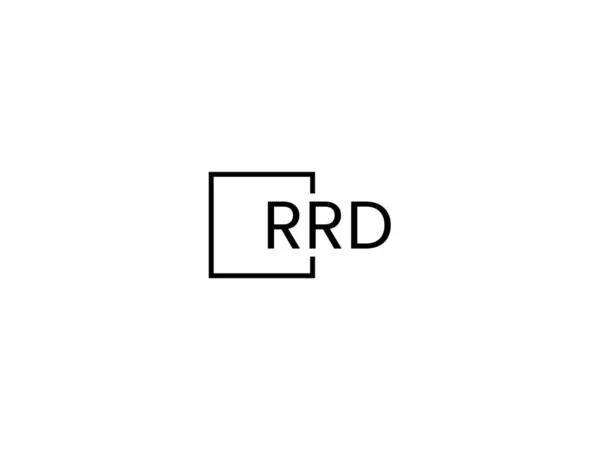 Lettere Rrd Isolate Sfondo Bianco Logo Vettoriale — Vettoriale Stock