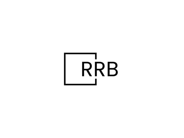 Letras Rrb Aisladas Sobre Fondo Blanco Logotipo Vectorial — Vector de stock