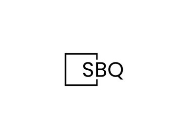 Beyaz arkaplanda izole edilmiş SBQ harfleri, vektör logosu