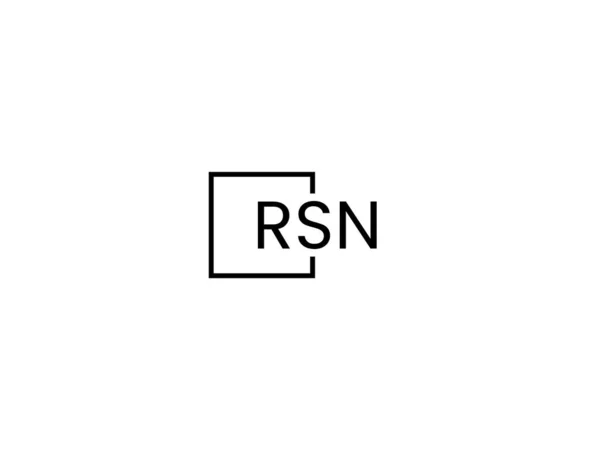 Lettere Rsn Isolate Sfondo Bianco Logo Vettoriale — Vettoriale Stock