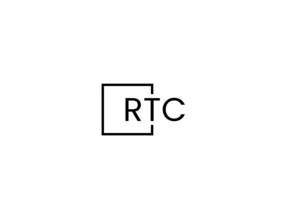 Lettres Rtc Isolées Sur Fond Blanc Logo Vectoriel — Image vectorielle