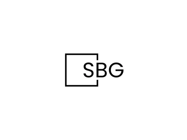 Sbg Letters Geïsoleerd Witte Achtergrond Vector Logo — Stockvector