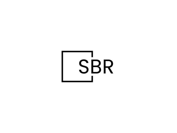在白色背景 矢量标识上分离的Sbr字母 — 图库矢量图片