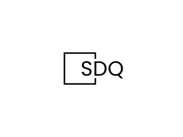 Sdq Písmena Izolovaná Bílém Pozadí Vektorové Logo — Stockový vektor