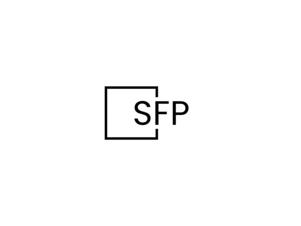 Sfp Buchstaben Isoliert Auf Weißem Hintergrund Vektor Logo — Stockvektor