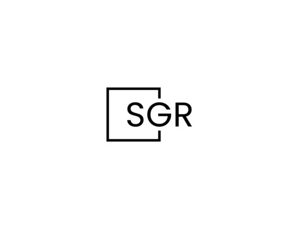 Lettere Sgr Isolate Sfondo Bianco Logo Vettoriale — Vettoriale Stock