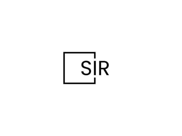 Sir Буквы Изолированы Белом Фоне Векторный Логотип — стоковый вектор